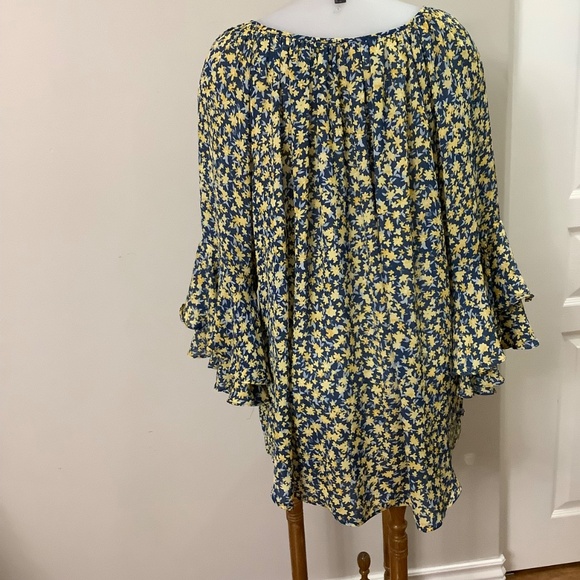 Chaps floral peasant top fits 2X like New! - Picture 5 of 11